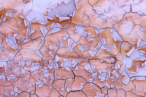 Mud cracks in Badlands National Park, South Dakota. 
