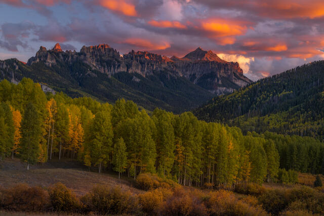 Cimmaron Mountains Autumn Sunset