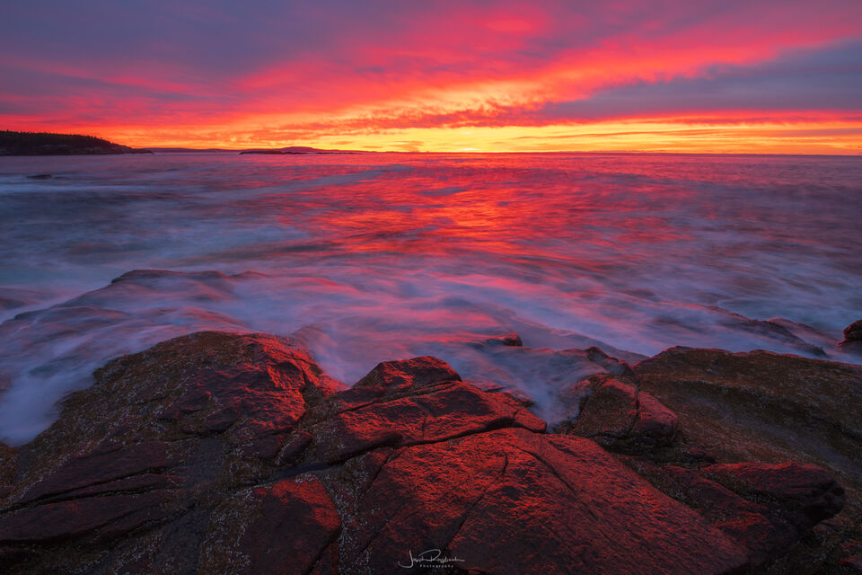 Red Sunrise on the Coast