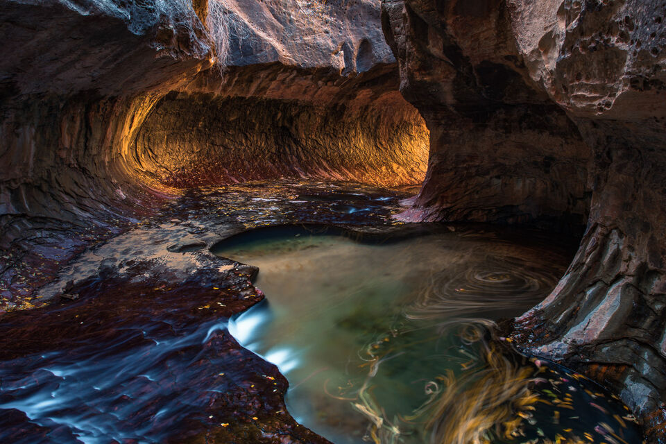Zion National Park, the Subway slot canyon,  Limited Edition Fine Art print for sale. 