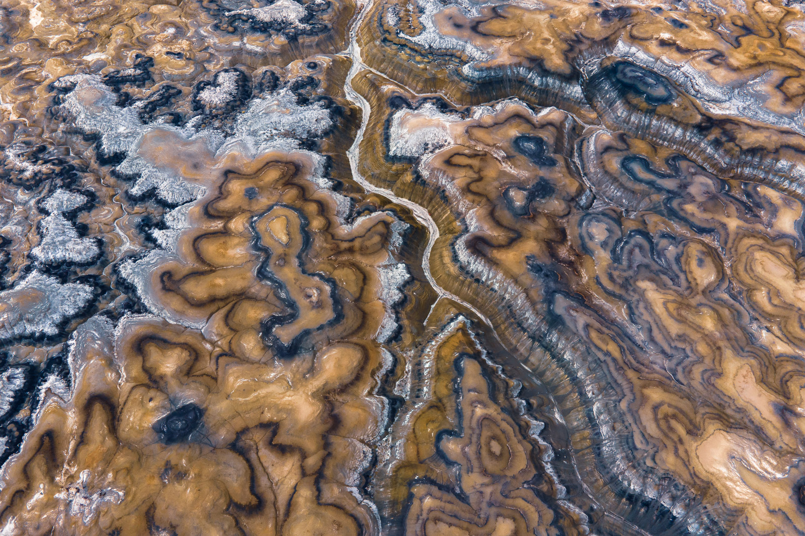 Ariel abstraction of the Bisti Badlands Wilderness, New Mexico