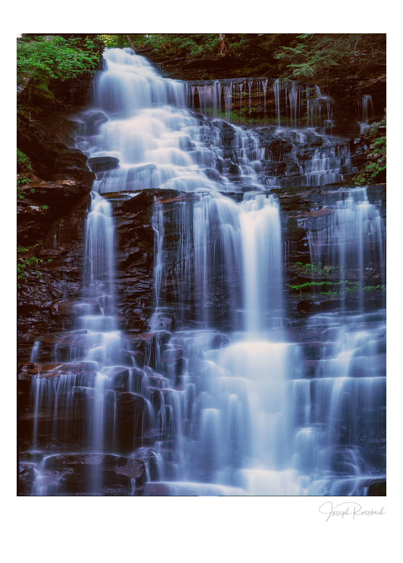 It was a rough hike down the glens in Ricketts Glen State Park with a 50 pound bag of large format gear, but worth it to be able...